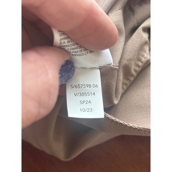 Athleta Avenue Wide Leg Drawstring Crop Pants Taupe Brown Travel Size 6 NWOT - Picture 11 of 12